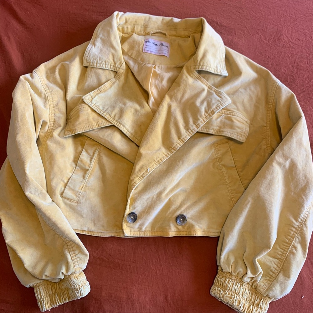 Free people yellow bomber jacket
